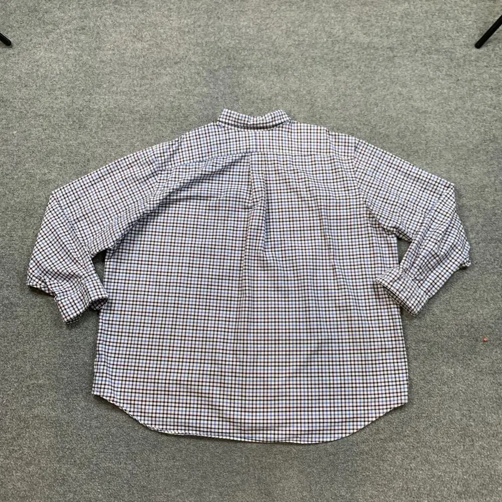 Ralph Lauren Shirt Men 3XB Big Cotton Plaid Check Long Sleeve Button Down Casual